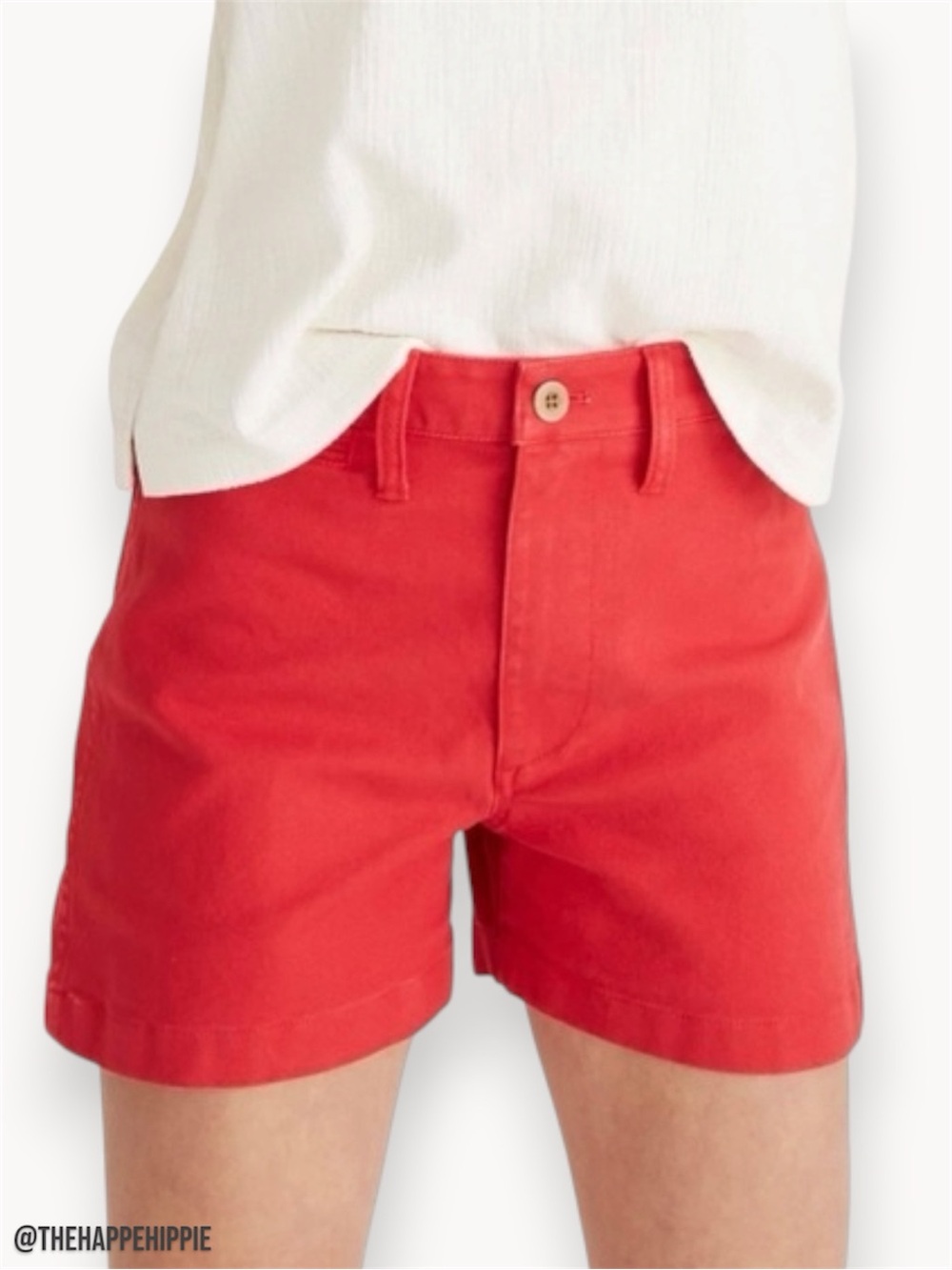 Madewell High-Rise Red Cotton Shorts - NWT